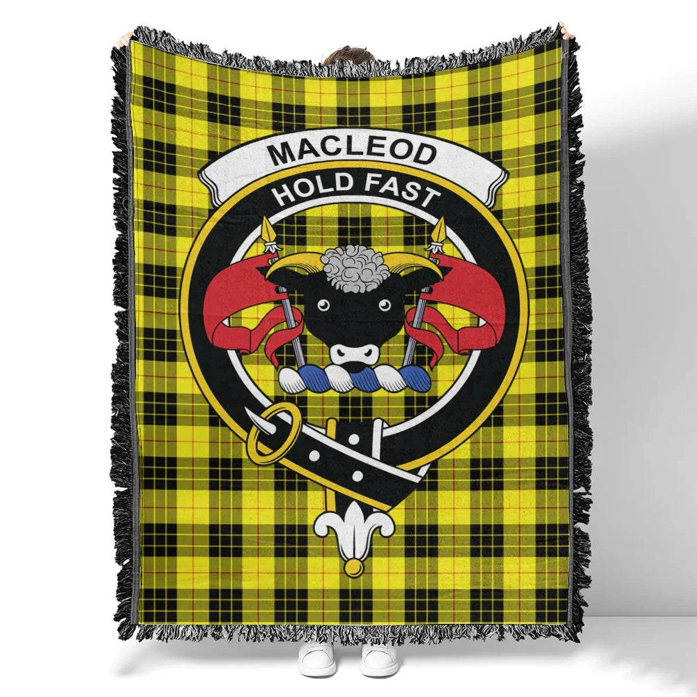 Scottish Tartan MacLeod of Lewis Modern Clan Woven Blanket Crest Style