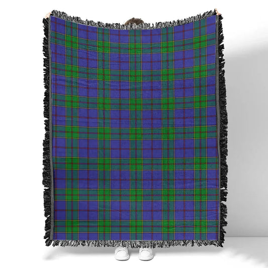 Scottish Tartan Strachan Clan Woven Blanket Plaid Style