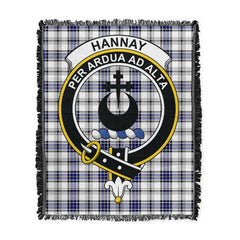 Scottish Tartan Hannay Modern Clan Woven Blanket Crest Style