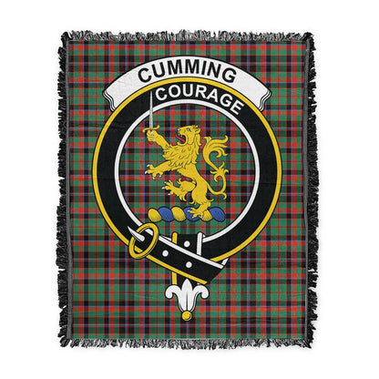 Scottish Tartan Cumming Hunting Ancient Clan Woven Blanket Crest Style