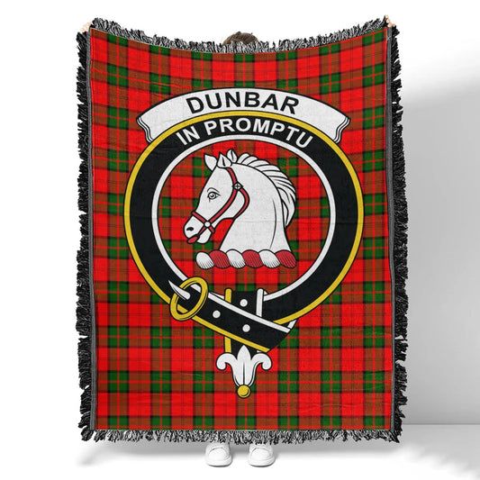 Scottish Tartan Dunbar Modern Clan Woven Blanket Crest Style