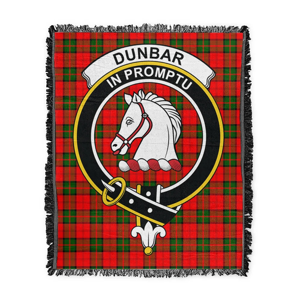 Scottish Tartan Dunbar Modern Clan Woven Blanket Crest Style