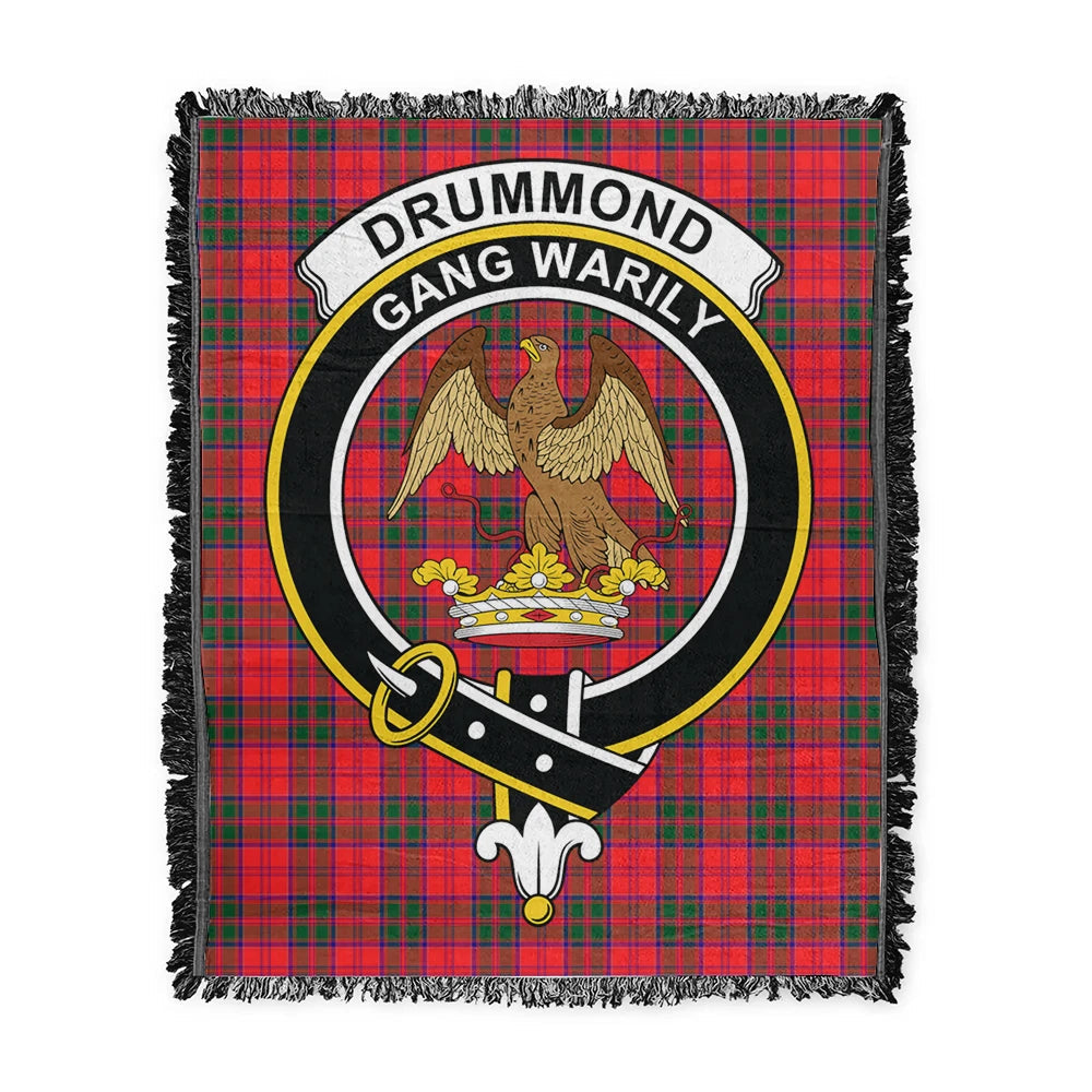 Scottish Tartan Drummond Modern Clan Woven Blanket Crest Style