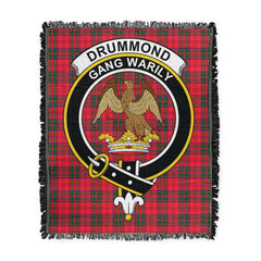 Scottish Tartan Drummond Modern Clan Woven Blanket Crest Style