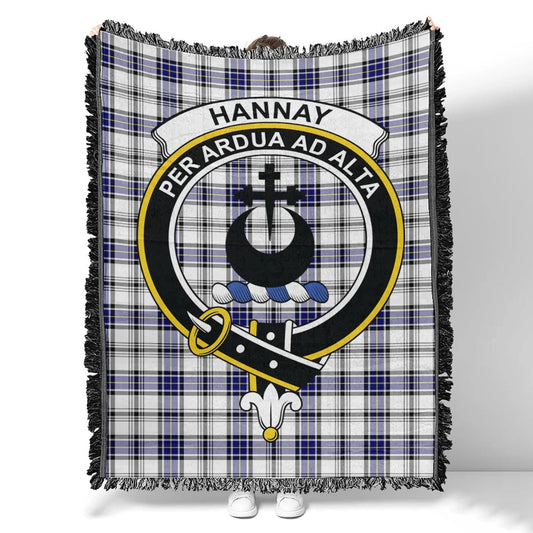 Scottish Tartan Hannay Modern Clan Woven Blanket Crest Style