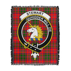 Scottish Tartan Stewart of Appin Modern Clan Woven Blanket Crest Style