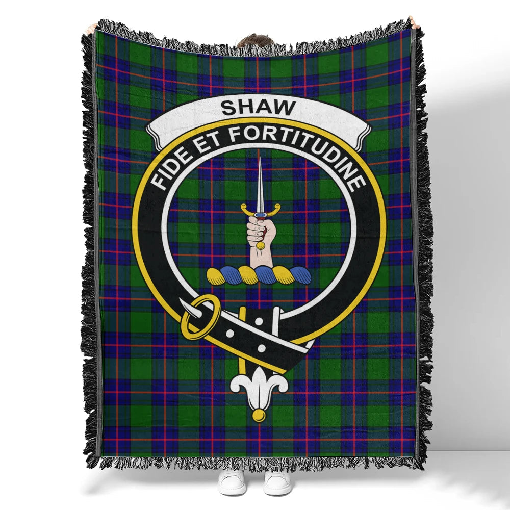 Scottish Tartan Shaw Modern Clan Woven Blanket Crest Style