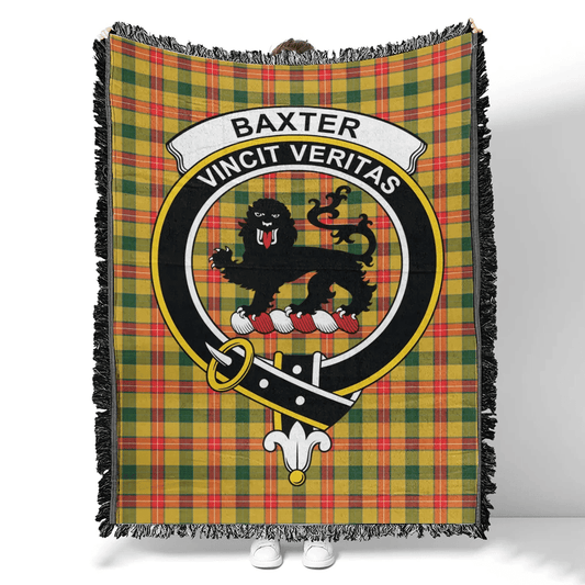 Scottish Tartan Baxter Modern Clan Woven Blanket Crest Style