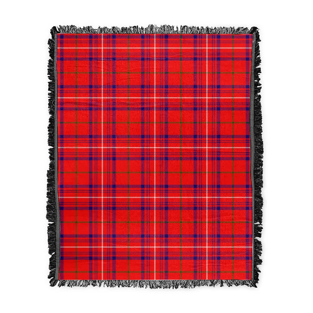 Scottish Tartan Rose Modern Clan Woven Blanket Plaid Style