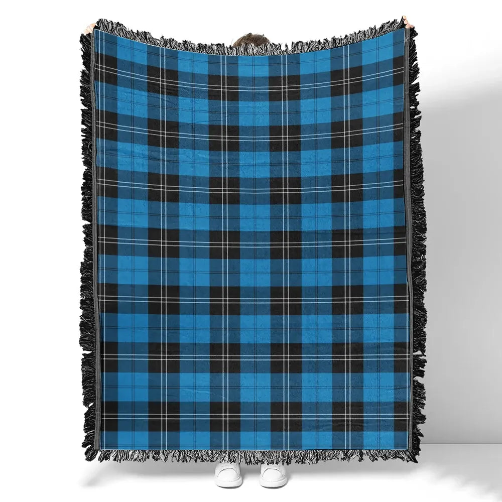 Scottish Tartan Ramsay Blue Ancient Clan Woven Blanket Plaid Style