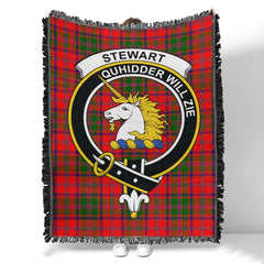 Scottish Tartan Stewart of Appin Modern Clan Woven Blanket Crest Style