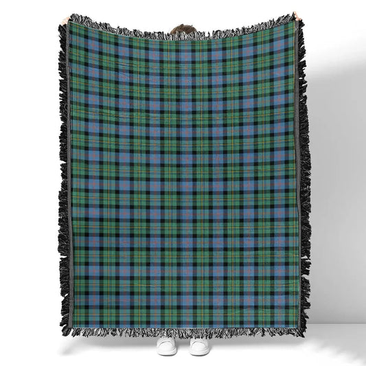 Scottish Tartan Malcolm Ancient Clan Woven Blanket Plaid Style