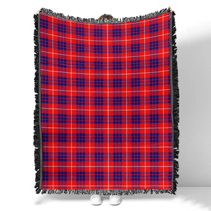 Scottish Tartan Hamilton Modern Clan Woven Blanket Plaid Style