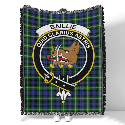 Scottish Tartan Baillie Modern Clan Woven Blanket Crest Style