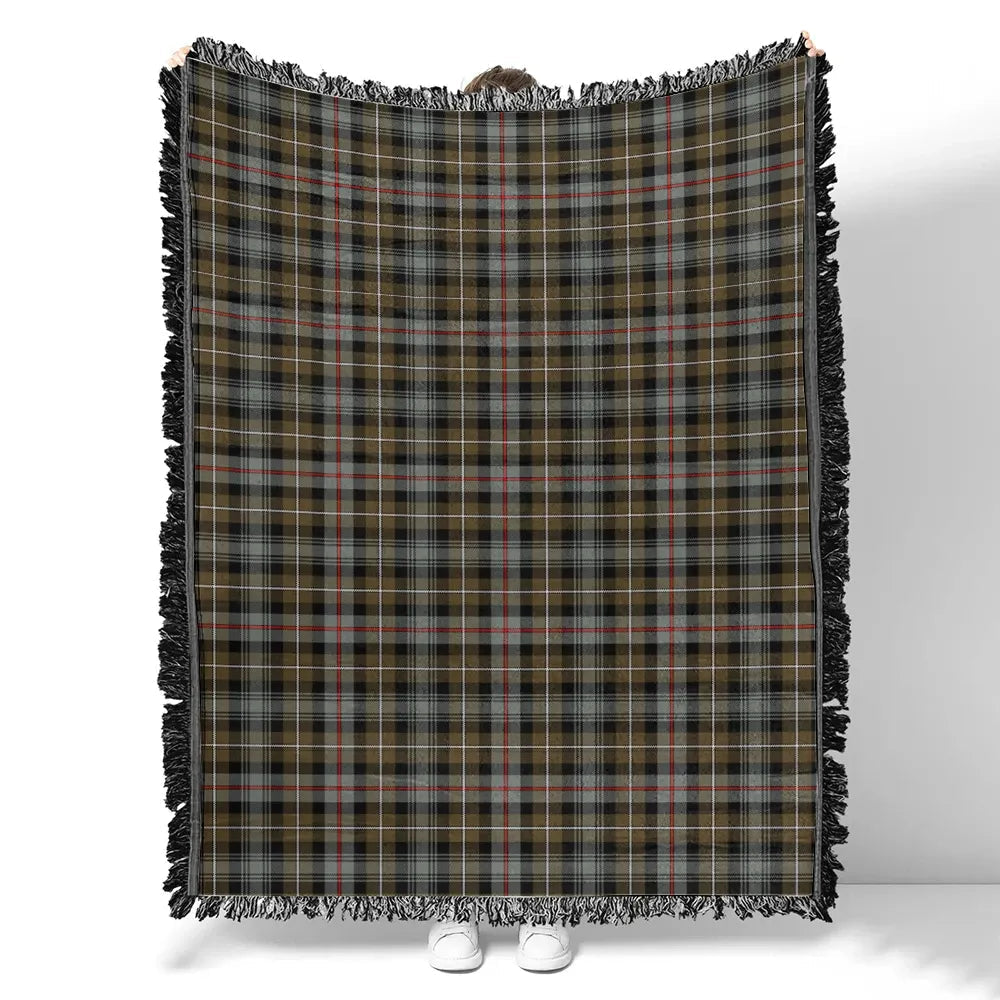 Scottish Tartan MacKenzie Weathered Clan Woven Blanket Plaid Style