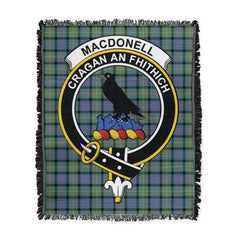 Scottish Tartan MacDonnell of Glengarry Ancient Clan Woven Blanket Crest Style