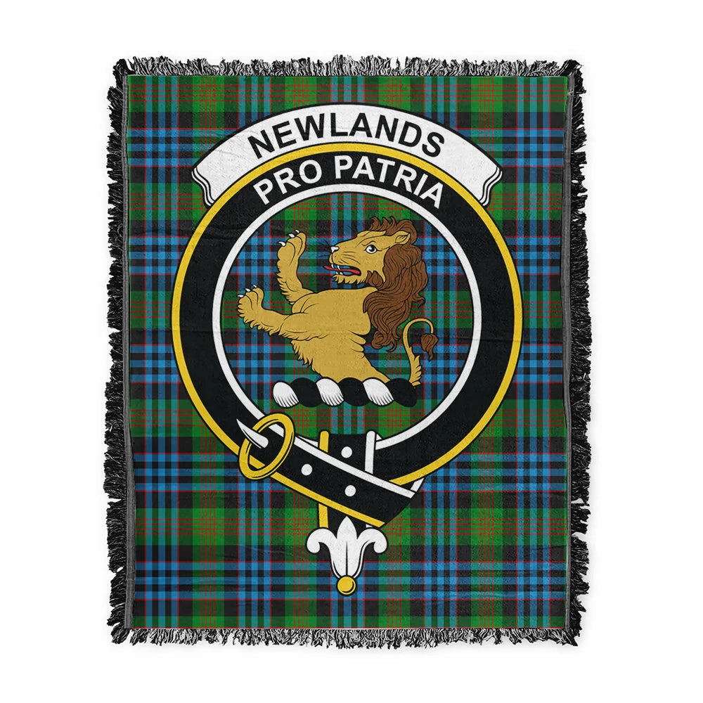 Scottish Tartan Newlands of Lauriston Clan Woven Blanket Crest Style