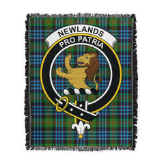 Scottish Tartan Newlands of Lauriston Clan Woven Blanket Crest Style