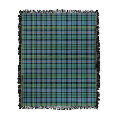 Scottish Tartan Malcolm Ancient Clan Woven Blanket Plaid Style