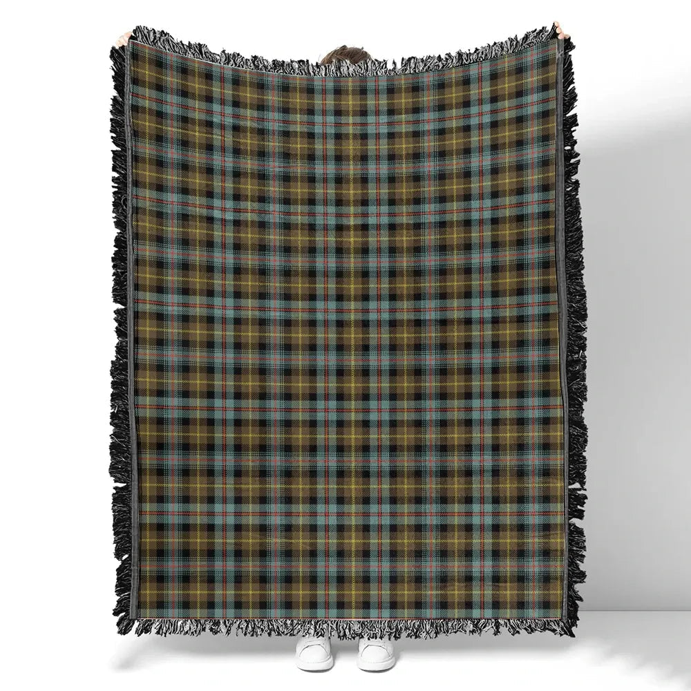 Scottish Tartan Farquharson Weathered Clan Woven Blanket Plaid Style