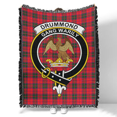 Scottish Tartan Drummond Modern Clan Woven Blanket Crest Style