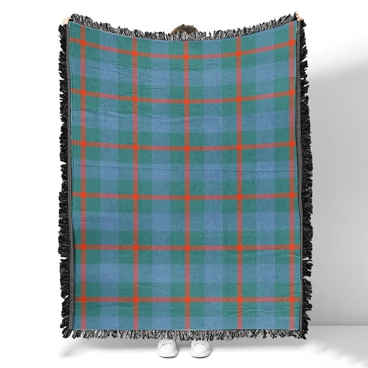 Scottish Tartan Agnew Ancient Clan Woven Blanket Plaid Style