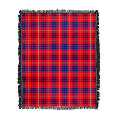 Scottish Tartan Hamilton Modern Clan Woven Blanket Plaid Style