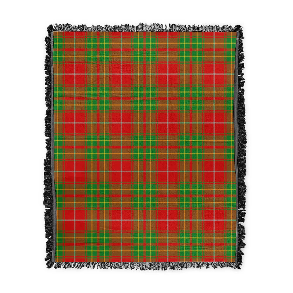 Scottish Tartan Burnett Ancient Clan Woven Blanket Plaid Style
