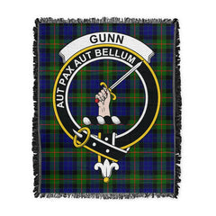 Scottish Tartan Gunn Modern Clan Woven Blanket Crest Style