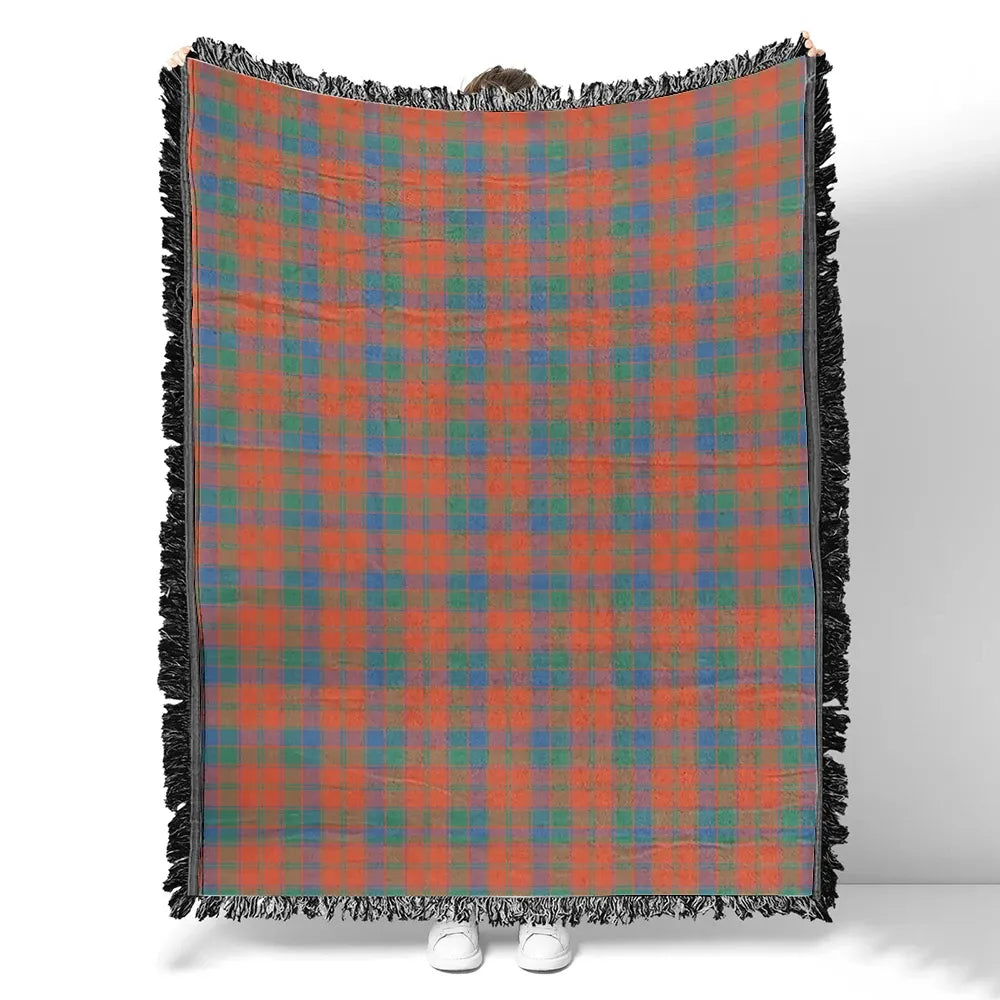 Scottish Tartan Robertson Ancient Clan Woven Blanket Plaid Style