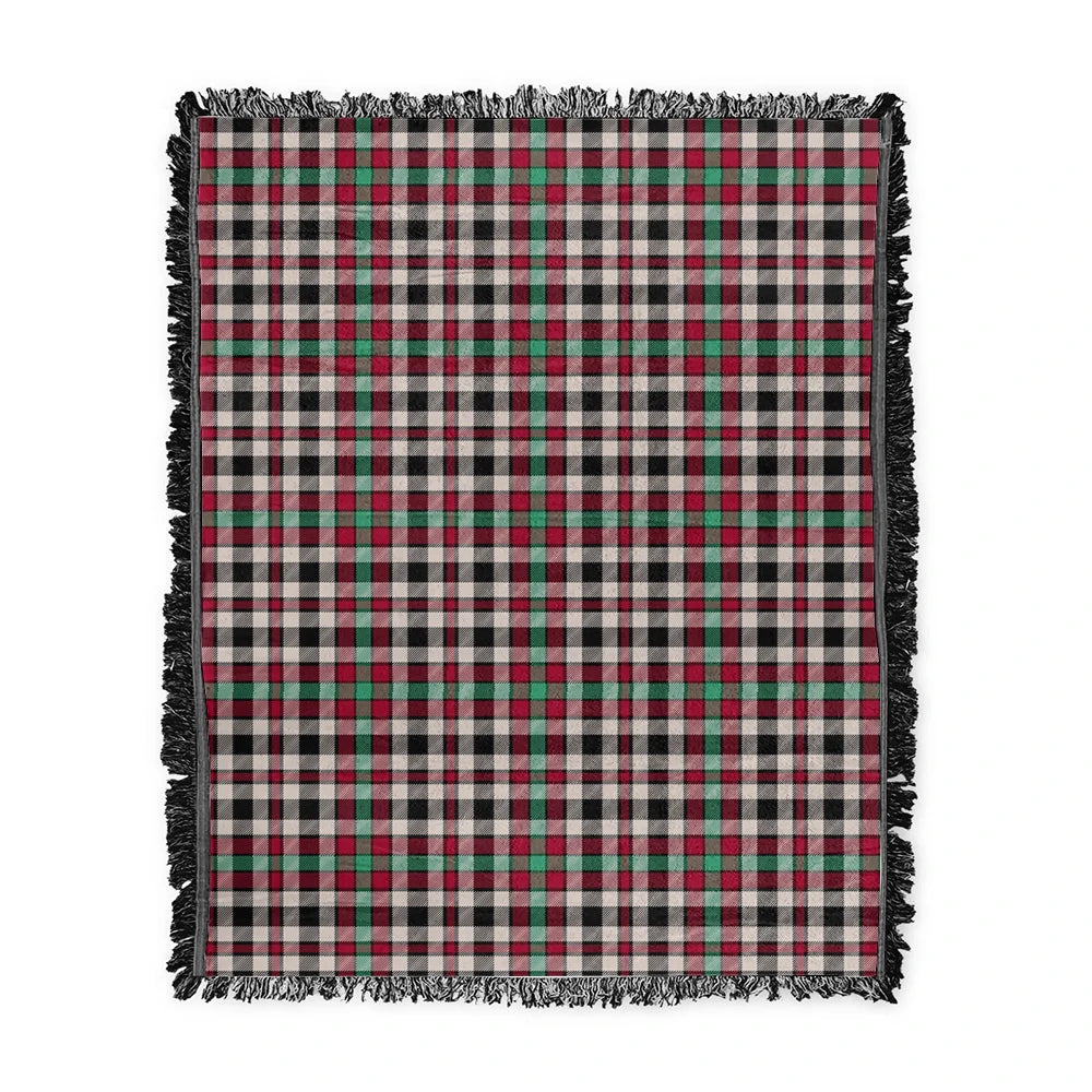 Scottish Tartan Borthwick Dress Ancient Clan Woven Blanket Plaid Style