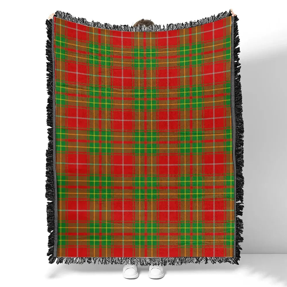Scottish Tartan Burnett Ancient Clan Woven Blanket Plaid Style
