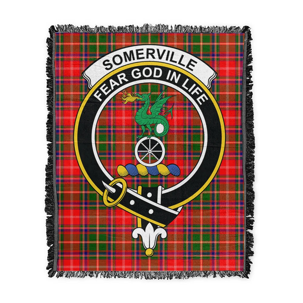 Scottish Tartan Somerville Modern Clan Woven Blanket Crest Style