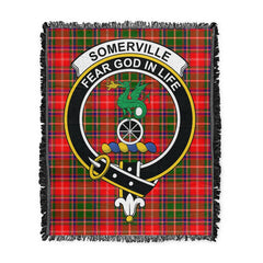 Scottish Tartan Somerville Modern Clan Woven Blanket Crest Style