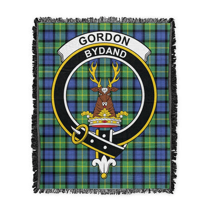 Scottish Tartan Gordon Old Ancient Clan Woven Blanket Crest Style