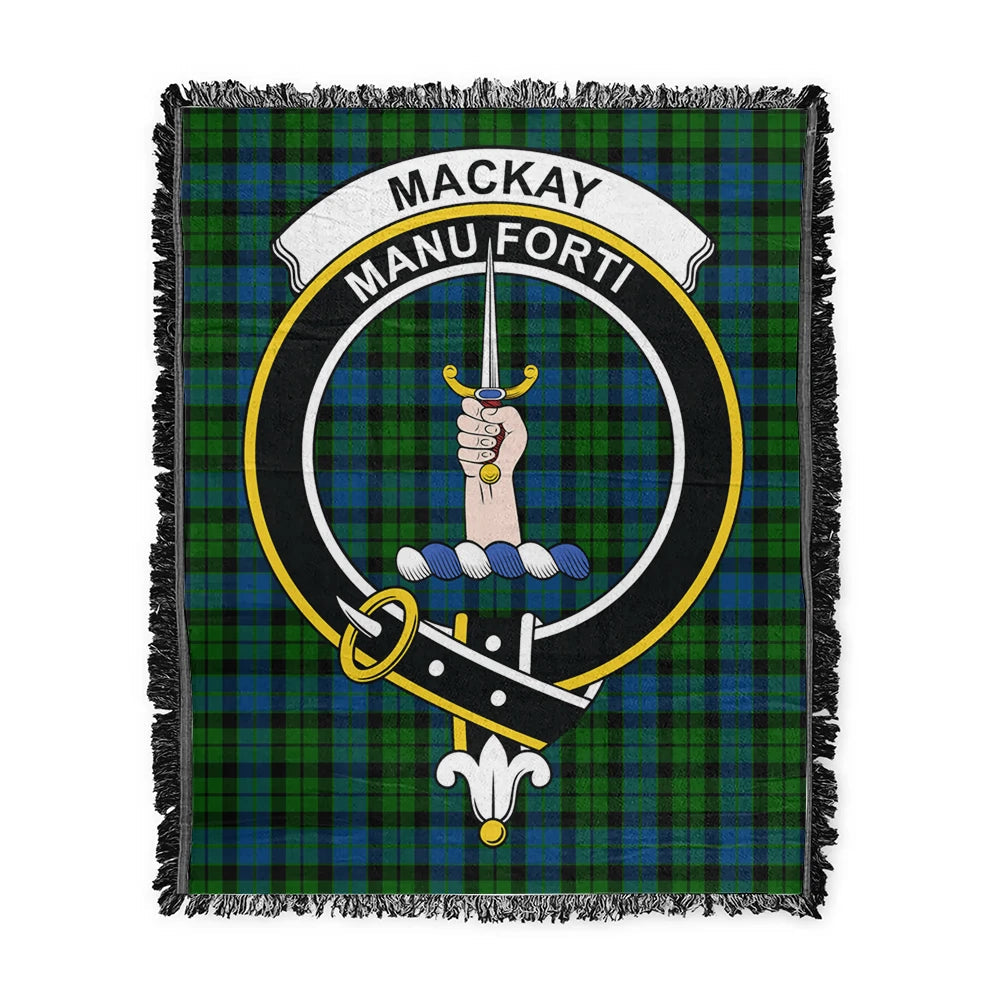 Scottish Tartan MacKay Modern Clan Woven Blanket Crest Style