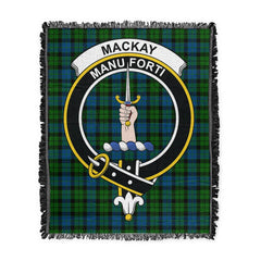 Scottish Tartan MacKay Modern Clan Woven Blanket Crest Style