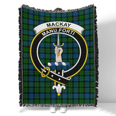 Scottish Tartan MacKay Modern Clan Woven Blanket Crest Style