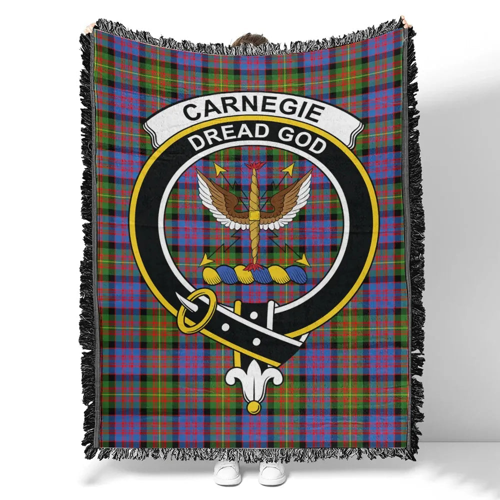 Scottish Tartan Carnegie Ancient Clan Woven Blanket Crest Style