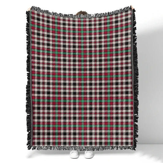 Scottish Tartan Borthwick Dress Ancient Clan Woven Blanket Plaid Style