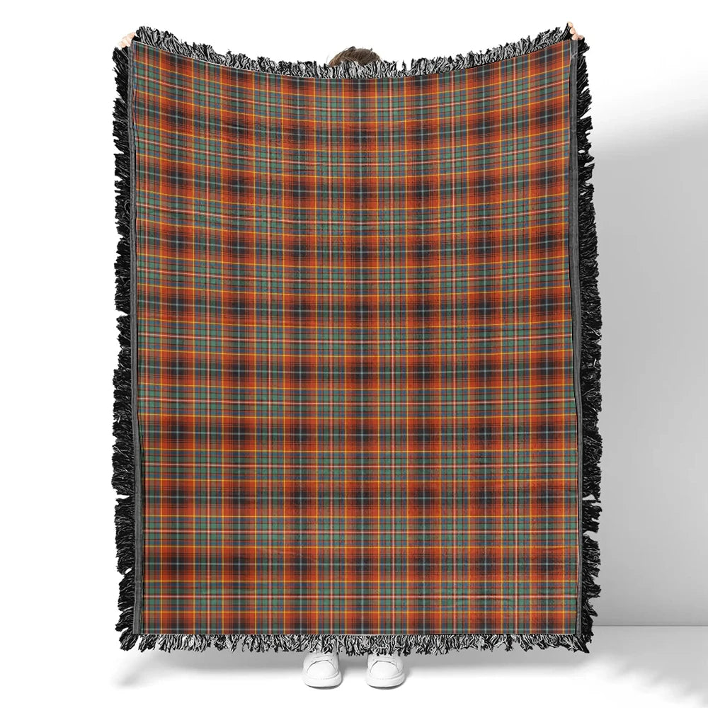 Scottish Tartan Innes Ancient Clan Woven Blanket Plaid Style