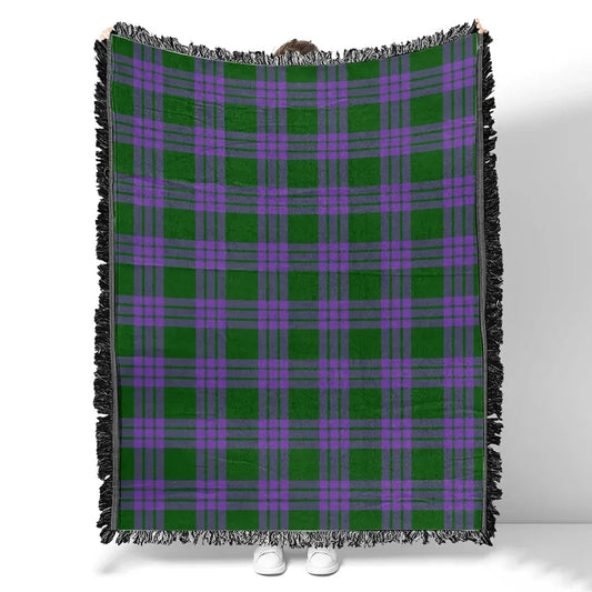 Scottish Tartan Elphinstone Clan Woven Blanket Plaid Style