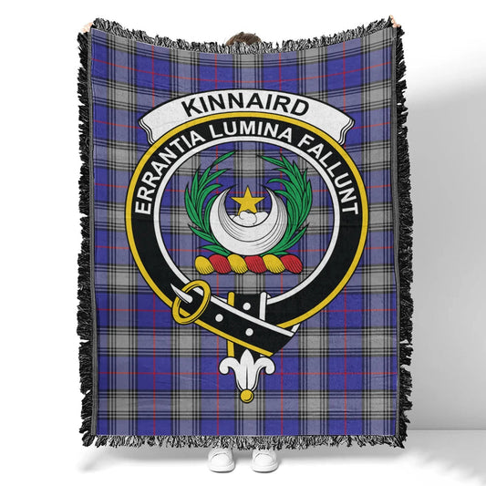 Scottish Tartan Kinnaird Clan Woven Blanket Crest Style