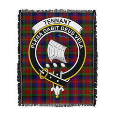 Scottish Tartan Tennant Clan Woven Blanket Crest Style