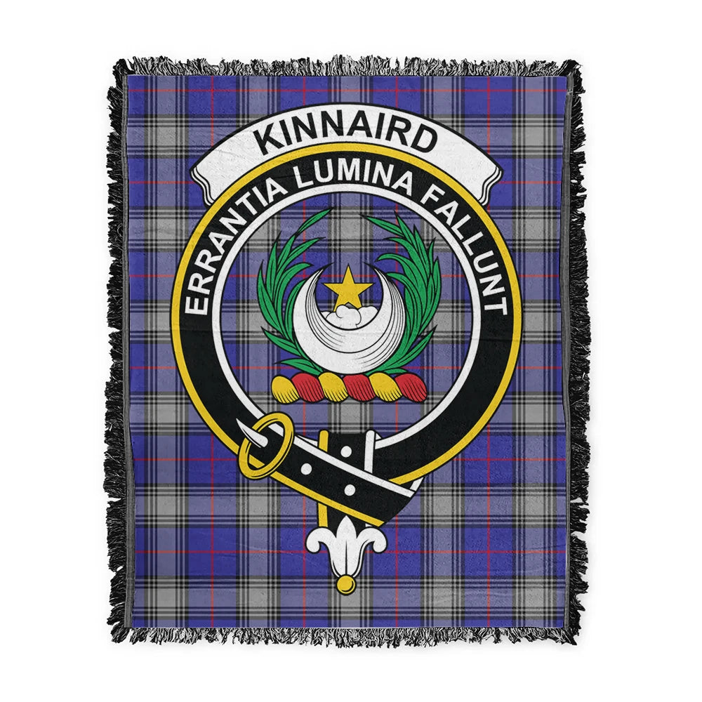 Scottish Tartan Kinnaird Clan Woven Blanket Crest Style