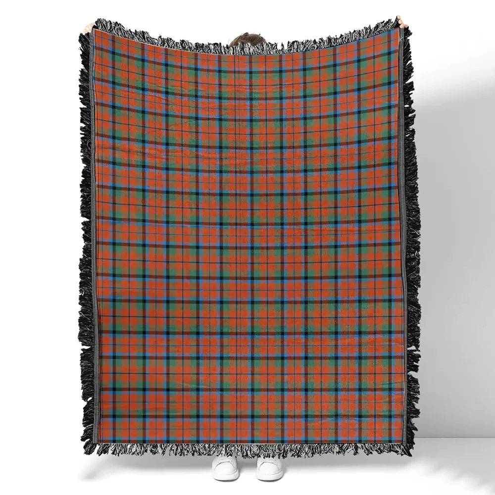 Scottish Tartan MacNaughton Ancient Clan Woven Blanket Plaid Style