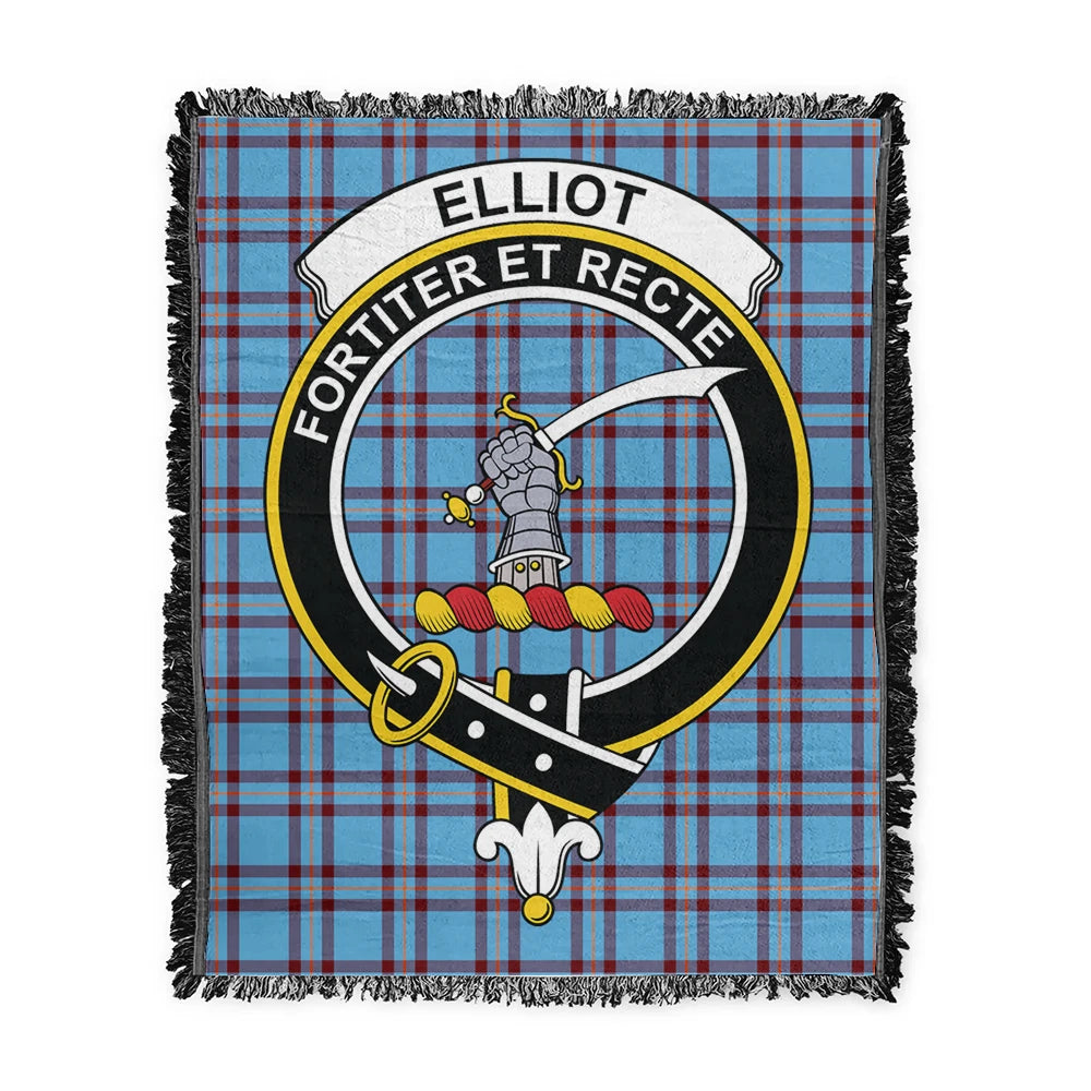 Scottish Tartan Elliot Ancient Clan Woven Blanket Crest Style