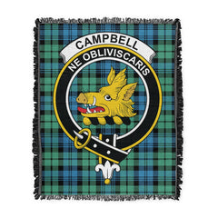 Scottish Tartan Campbell Ancient 01 Clan Woven Blanket Crest Style