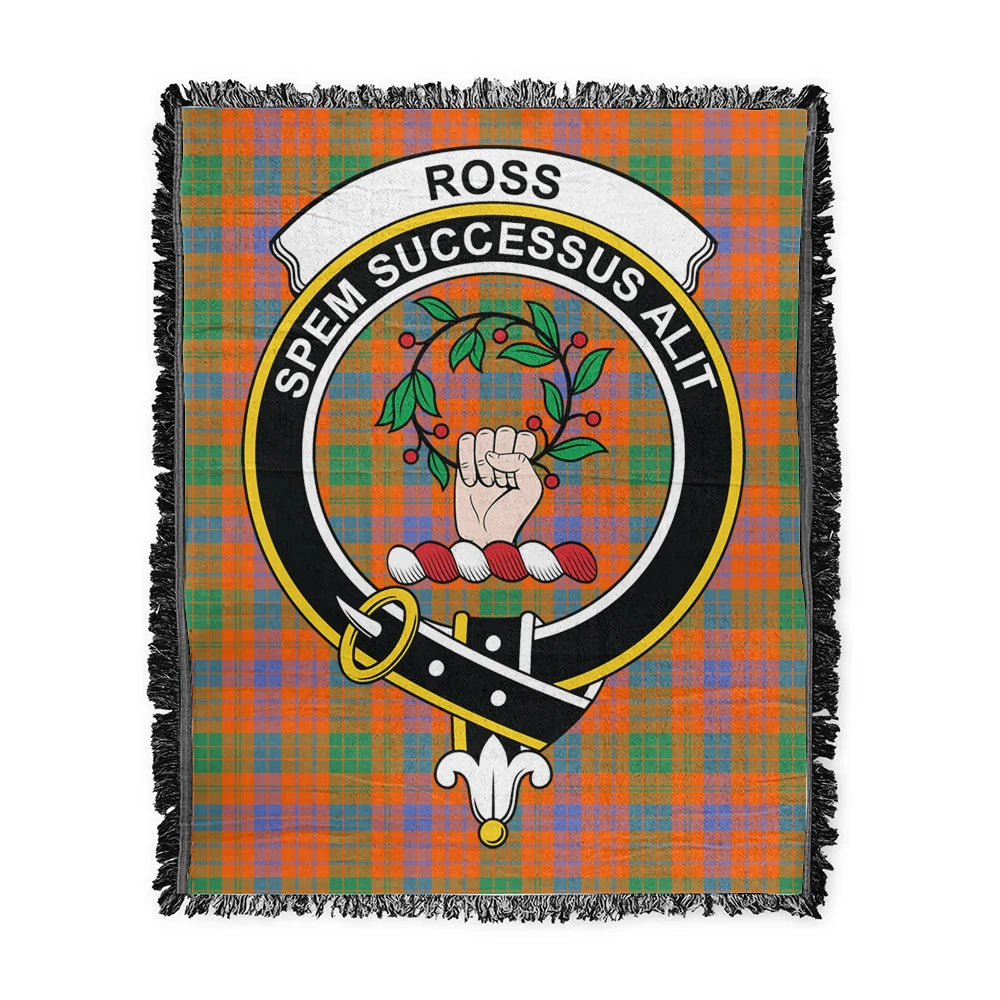 Scottish Tartan Ross Ancient Clan Woven Blanket Crest Style