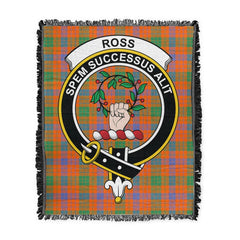 Scottish Tartan Ross Ancient Clan Woven Blanket Crest Style